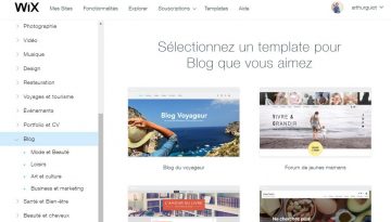 Comment créer un site gratuitement, outil Wix