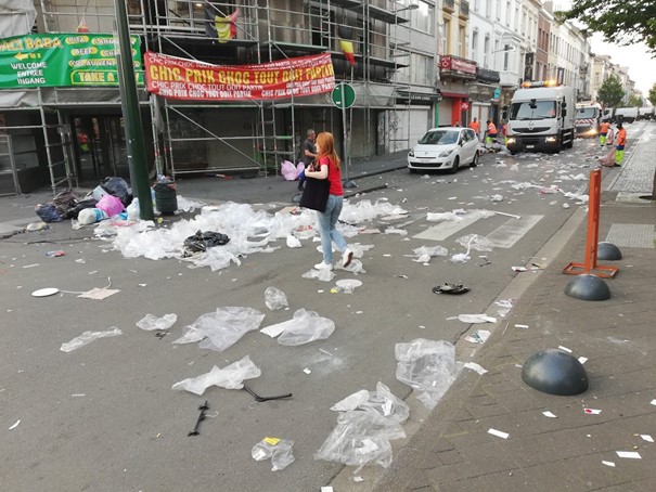 Pollution de plastique à Bruxelles